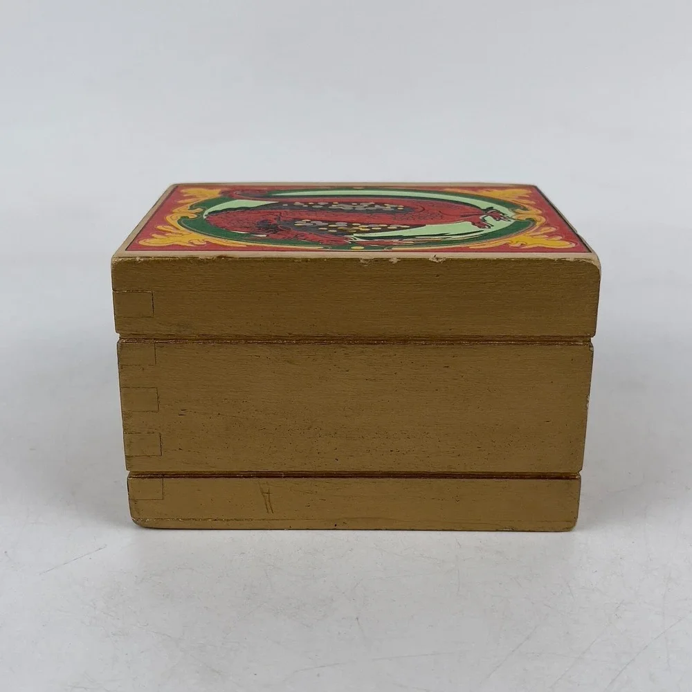 Vintage‎ Wooden Dragon Storage Box Carved Decorative Trinket Chest Jewelry Case